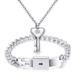 Fashion A Couple Jewelry Sets For Lovers Stainless Steel Love Heart
