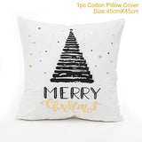 FENGRISE 45x45cm Cotton Linen Merry Christmas Cover