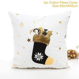 FENGRISE 45x45cm Cotton Linen Merry Christmas Cover