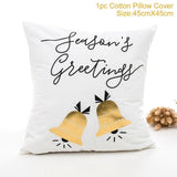 FENGRISE 45x45cm Cotton Linen Merry Christmas Cover