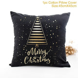 FENGRISE 45x45cm Cotton Linen Merry Christmas Cover