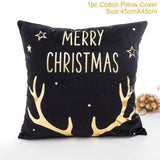 FENGRISE 45x45cm Cotton Linen Merry Christmas Cover