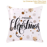 FENGRISE 45x45cm Cotton Linen Merry Christmas Cover