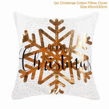 FENGRISE 45x45cm Cotton Linen Merry Christmas Cover