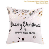FENGRISE 45x45cm Cotton Linen Merry Christmas Cover