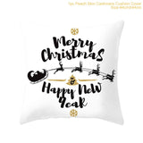 FENGRISE 45x45cm Cotton Linen Merry Christmas Cover