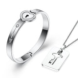 Fashion A Couple Jewelry Sets For Lovers Stainless Steel Love Heart