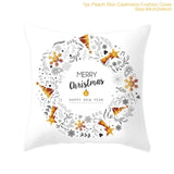 FENGRISE 45x45cm Cotton Linen Merry Christmas Cover