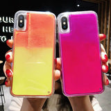 New Fashion Noctilucent Dynamic Liquid Quicksand For iPhone cases 3D