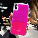 New Fashion Noctilucent Dynamic Liquid Quicksand For iPhone cases 3D