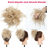 S-noilite 7 Inch Messy Bun Tousled hairpiece Elastic Band Chignon hair