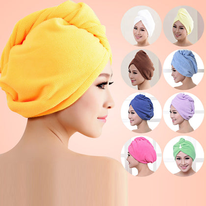 Microfibre serviette de bain cheveux sèche chapeau 2019