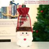 Xmas Wine Bottle Gift Bags Snowman Santa Claus Christmas Decoration Sequins Red