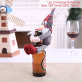 Xmas Wine Bottle Gift Bags Snowman Santa Claus Christmas Decoration Sequins Red
