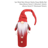 Xmas Wine Bottle Gift Bags Snowman Santa Claus Christmas Decoration Sequins Red