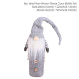 Xmas Wine Bottle Gift Bags Snowman Santa Claus Christmas Decoration Sequins Red