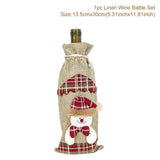 Xmas Wine Bottle Gift Bags Snowman Santa Claus Christmas Decoration Sequins Red