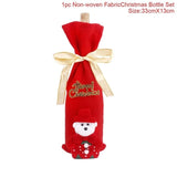 Xmas Wine Bottle Gift Bags Snowman Santa Claus Christmas Decoration Sequins Red
