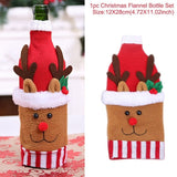 Xmas Wine Bottle Gift Bags Snowman Santa Claus Christmas Decoration Sequins Red