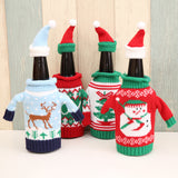 2pcs/set Christmas Decorations Wine Bottle Sweater