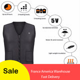 Men Women Outdoor USB Infrared Heating Vest Jacket Winter