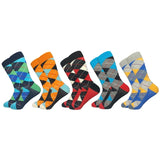 2019 Hot Sale Casual Men Socks New Socks fashion design Plaid Colorful