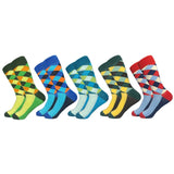 2019 Hot Sale Casual Men Socks New Socks fashion design Plaid Colorful