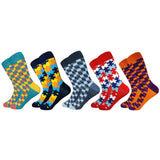 2019 Hot Sale Casual Men Socks New Socks fashion design Plaid Colorful