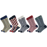 2019 Hot Sale Casual Men Socks New Socks fashion design Plaid Colorful