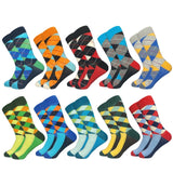 2019 Hot Sale Casual Men Socks New Socks fashion design Plaid Colorful