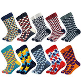 2019 Hot Sale Casual Men Socks New Socks fashion design Plaid Colorful
