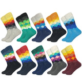 2019 Hot Sale Casual Men Socks New Socks fashion design Plaid Colorful