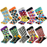 2019 Hot Sale Casual Men Socks New Socks fashion design Plaid Colorful
