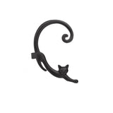 Single Piece Punk Style Gold Silver Plated Cat Post Earring With Ear Cuff